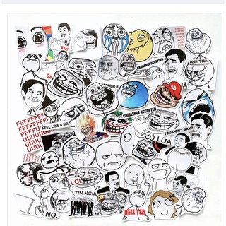 bộ sticker 10-50 hình mặt troll meme(random hình)