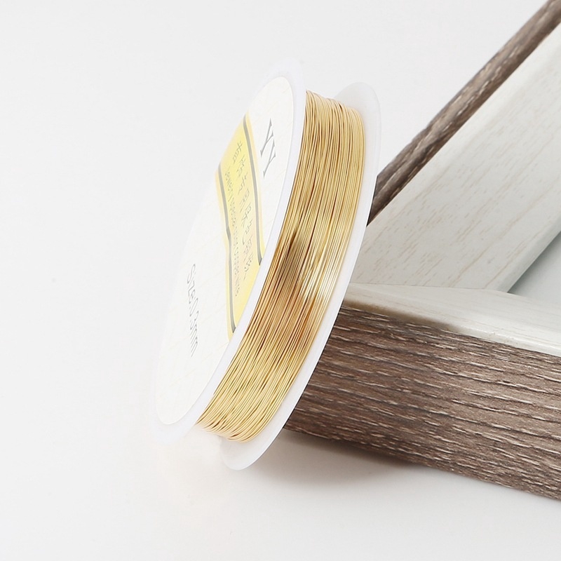 Cuộn dây đồng xỏ hạt làm đồ trang sức thủ công cỡ 0.2-1m