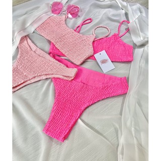 Bikini nữ bộ bơi 2 mảnh may nhúm (ảnh thật)
