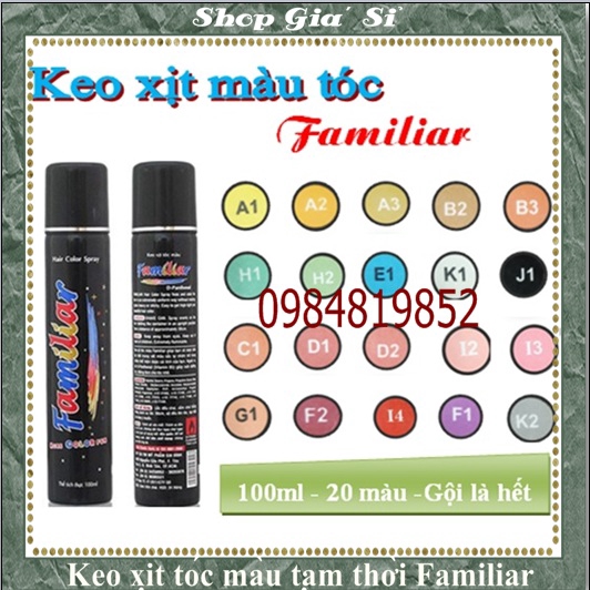 Keo xịt tóc mầu Familiar 100ml