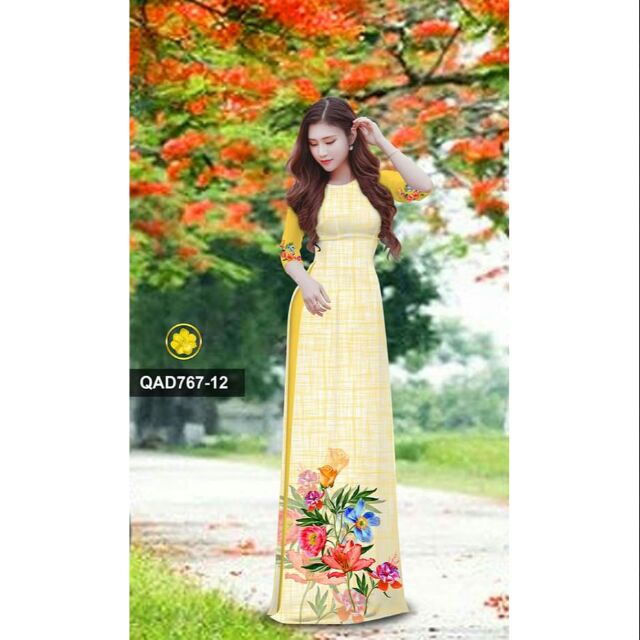 Vải áo dài 3D