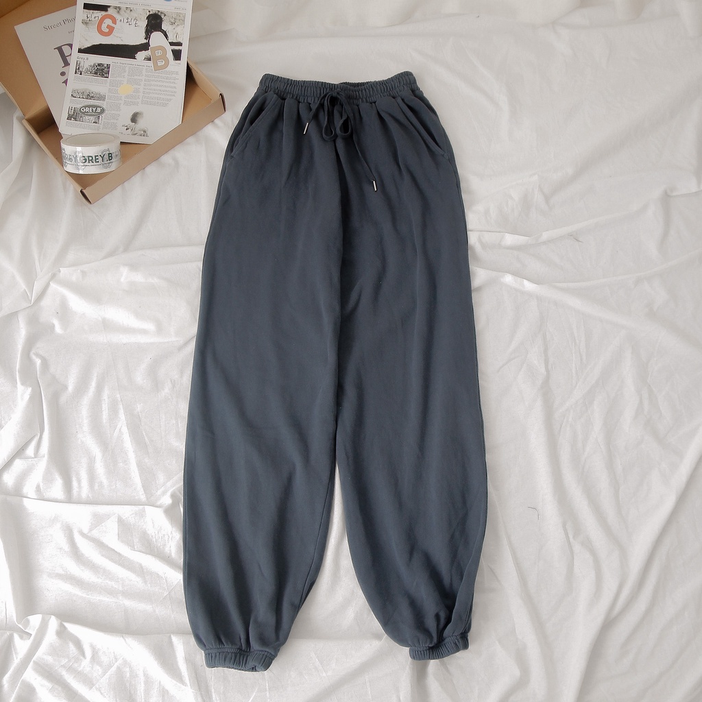 Quần Jogger Nỉ Travel 100% Cotton Co dãn Thoáng Mát Nhiều Màu Phong Cách Hàn Quốc