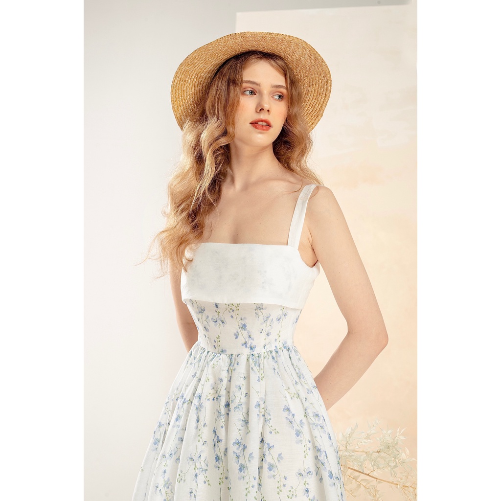 TIELA  Đầm váy hoa xoè hai dây - Wendy Dress
