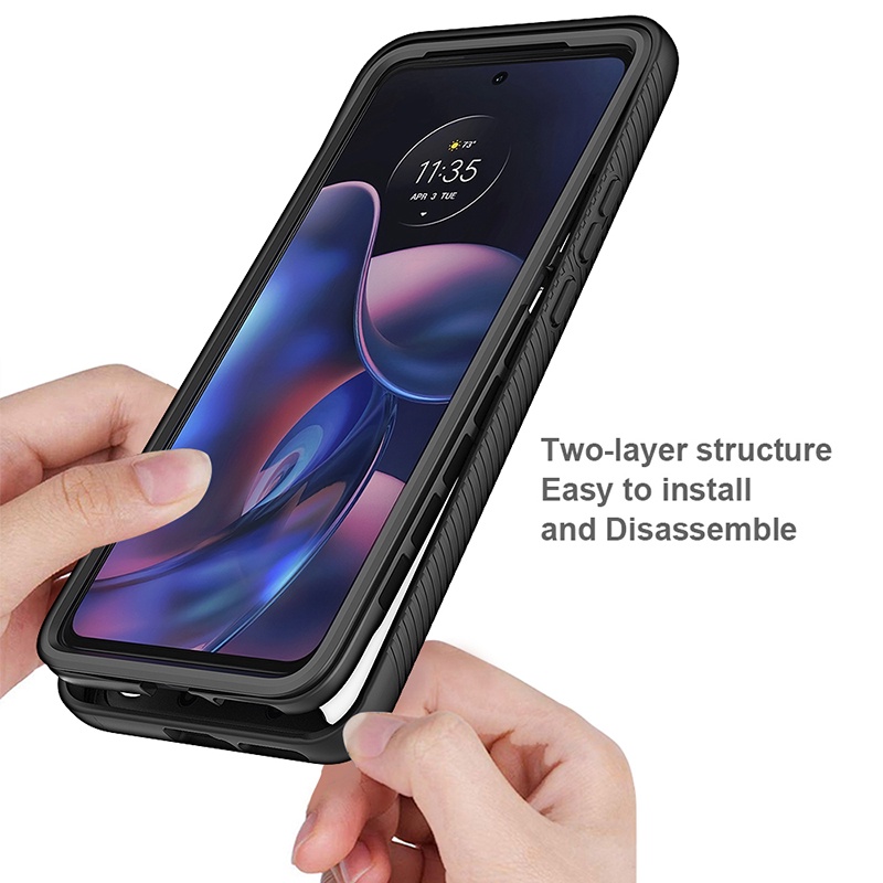 Dành cho Motorola Edge 2022 2021 Full Body Clear Bumper Hybrid Armor Vỏ chống sốc