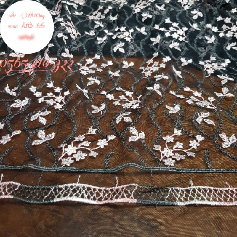 1Met Ren Thêu Hoa Đào