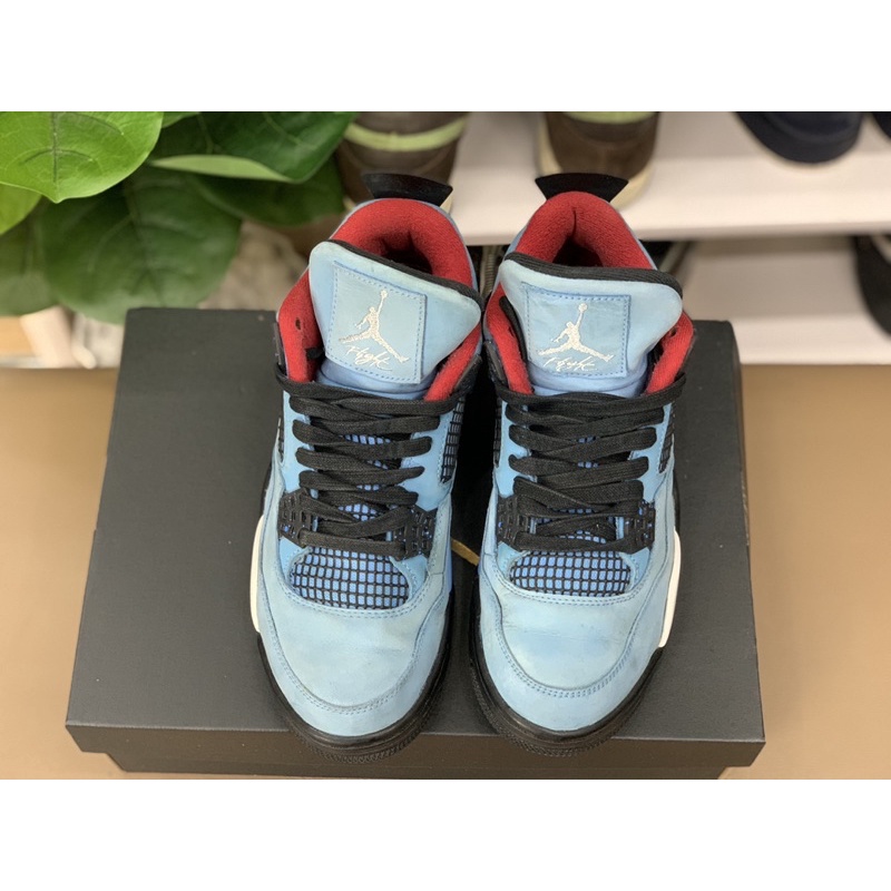 Giày thể thao chính hãng Nike Jordan 4 Travis Scott Cactus jack 2hand