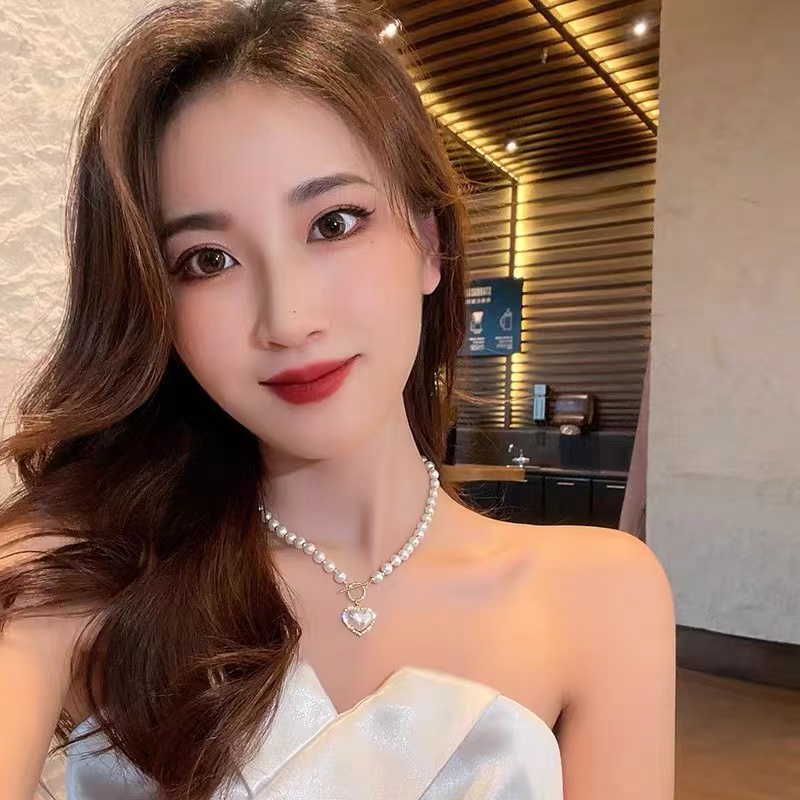Vòng cổ Ngọc Trai Mặt Trái Tim