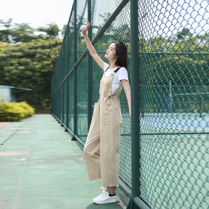 Set yếm vải 2 dây + áo thun ULZZANG 4 màu Siêu xinh MANZAKIA | BigBuy360 - bigbuy360.vn