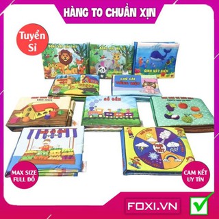 [FREESHIP HÀNG ĐẸP] Sách vải cơ bản dành cho Bé sơ sinh với 16 chủ đề số đếm-cuộc sống-tự nhiên-cảnh báo nguy hiểm.