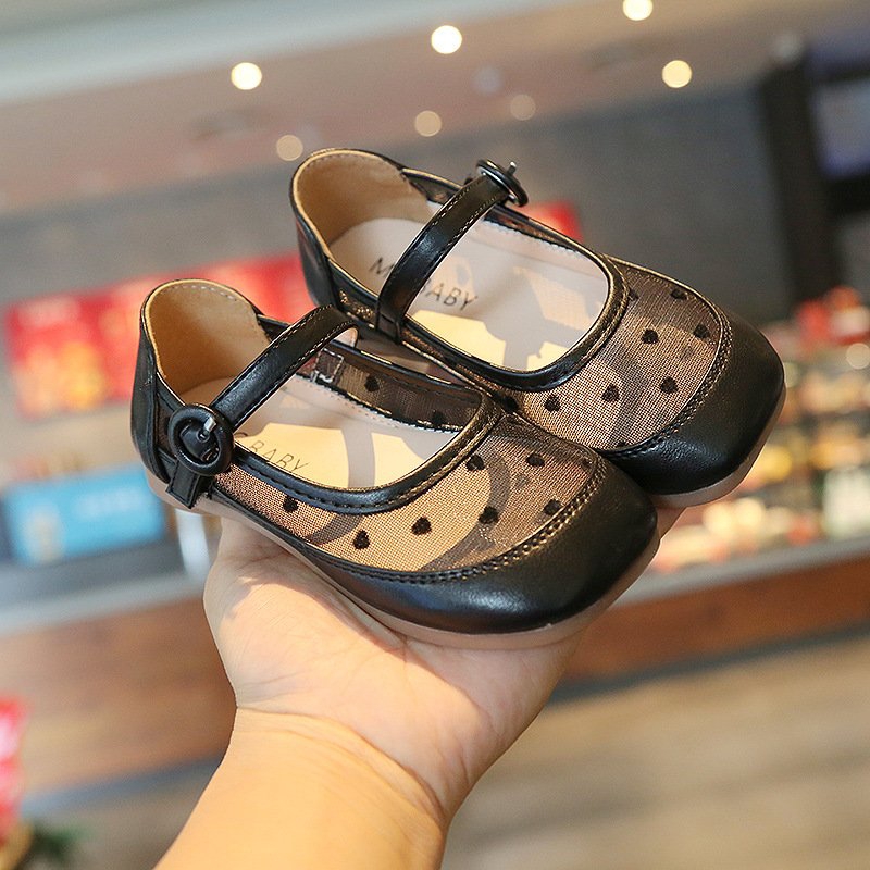 Giày Bé Gái - Giày búp bê da mềm phong cách Vitage Hàn Quốc có quai dán cho bé gái dễ thương V726