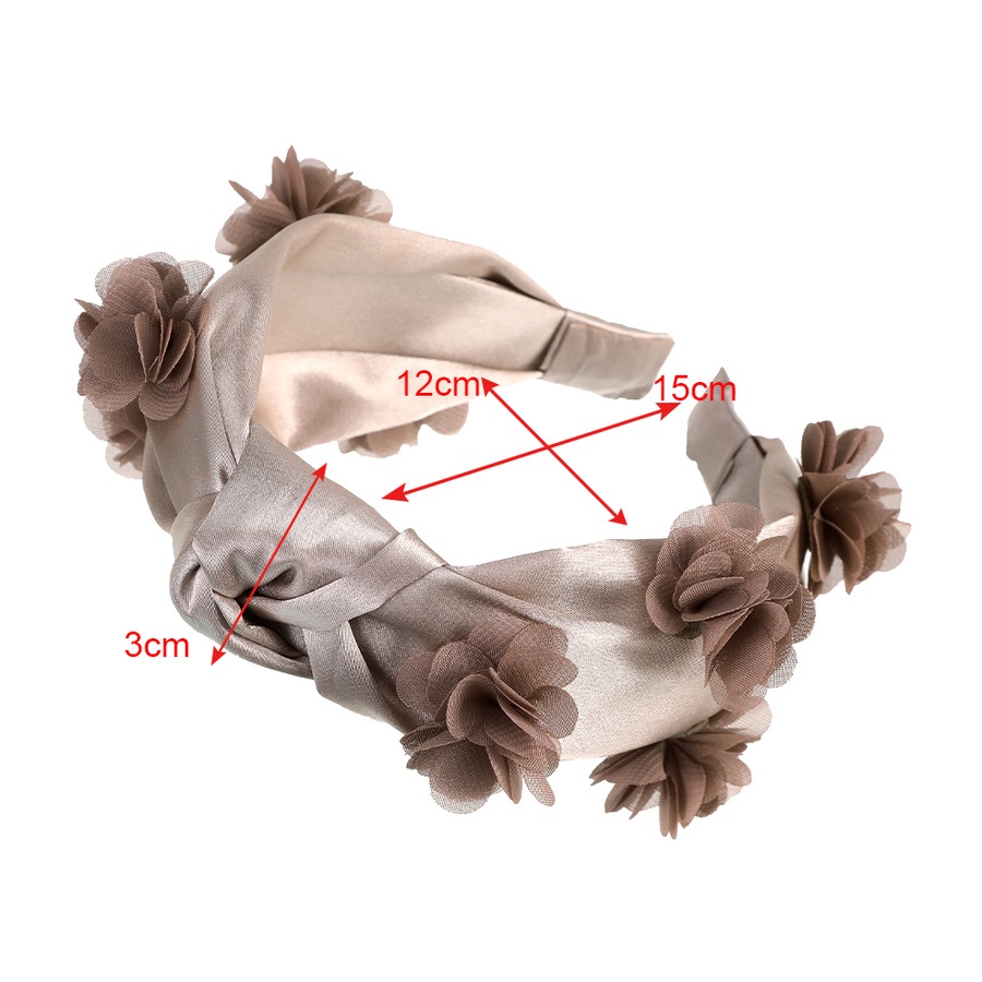 Băng Đô Cài Tóc Bằng Lụa Thắt Nút Họa Tiết Hoa Màu Sắc Thanh Lịch Phong Cách Hàn Quốc Cho Nữ