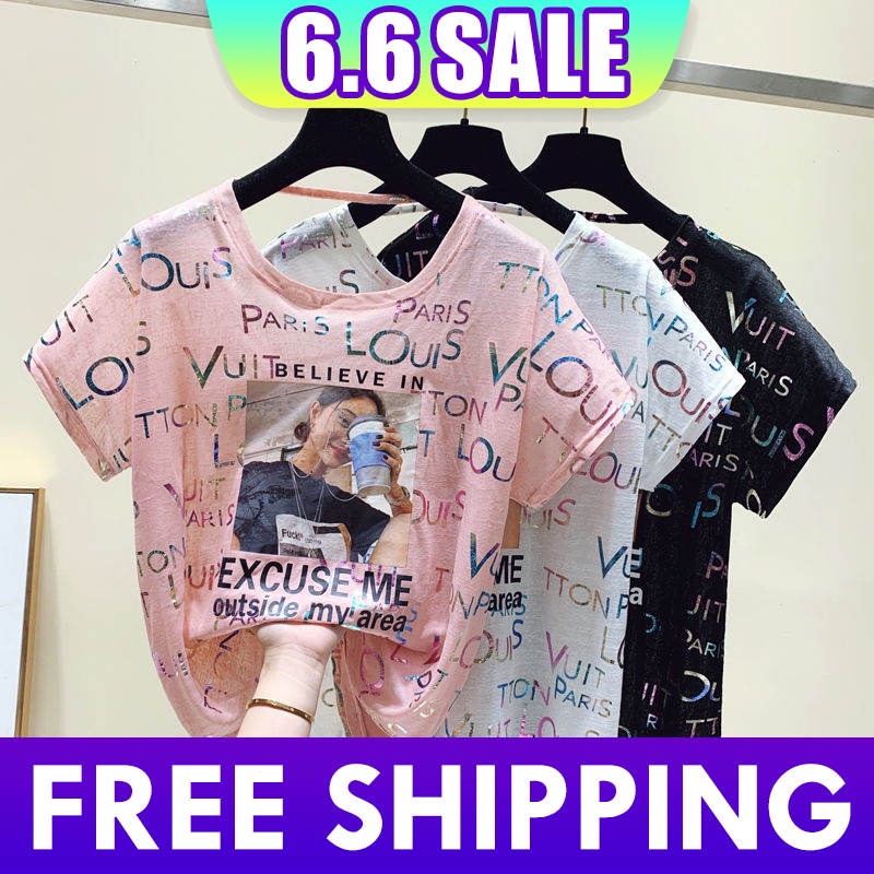 Ice silk short sleeve T-shirt women's clothing 2022 summer new large wide truffle back cross thin heart machine T-Shirt Top