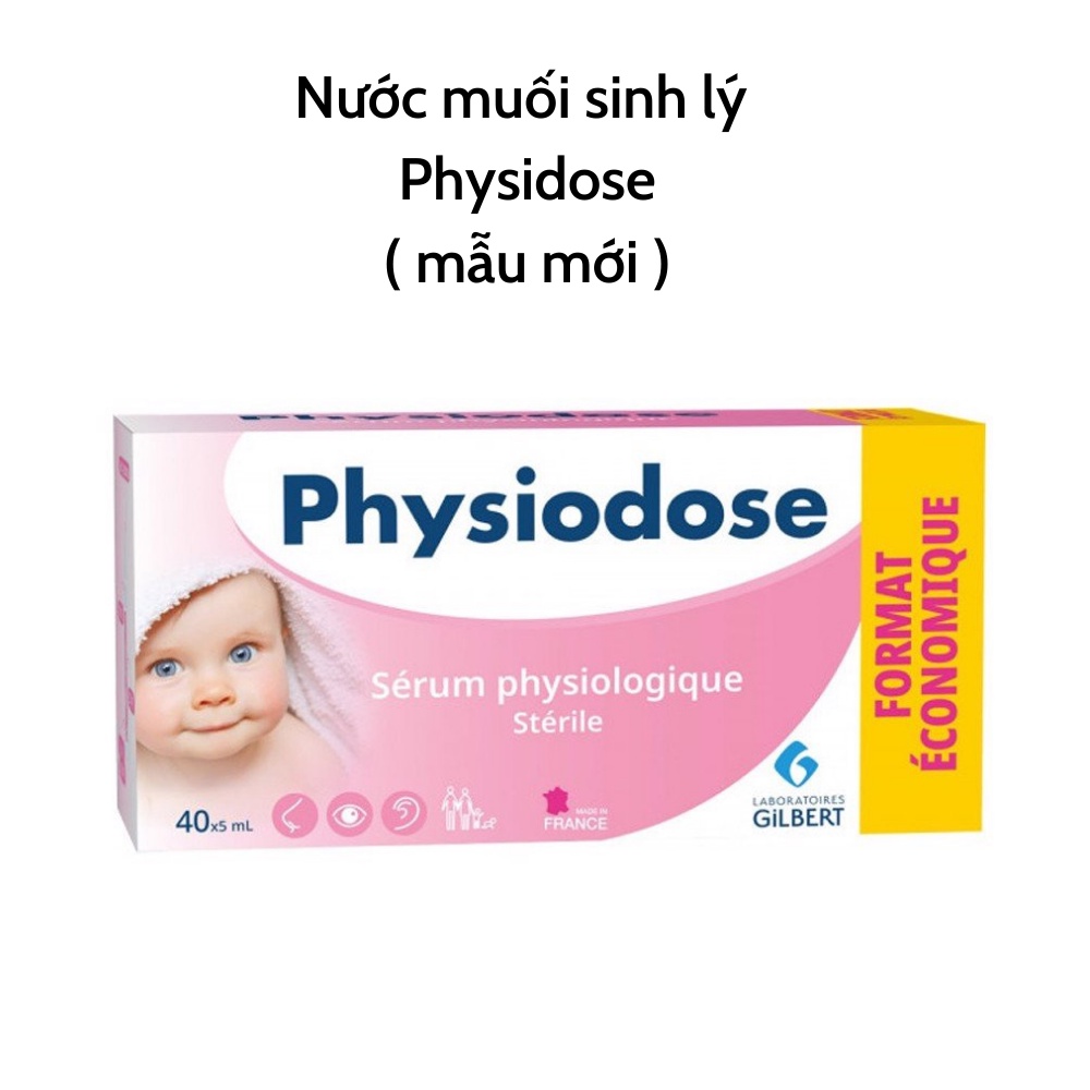 Nước muối sinh lý PHYSIODOSE cho trẻ trơ sinh Pháp chính hãng vệ sinh mũi 66638