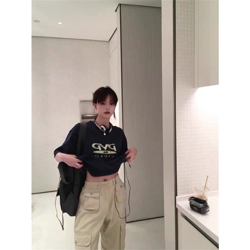 NRVP Áo Thun Cổ Tròn Oversize Thời Trang Hàn Quốc 2022 Cho Nữ