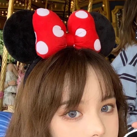 BĂNG ĐÔ / CÀI TÓC NƠ TO -  ĐỎ DISNEY - XINH XẮN HOT HIT  HÀN QUỐC