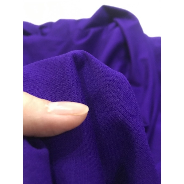 Vải thun cotton co dãn 4 chiều dày mềm mịn bao đẹp -màu tím đậm -giá 1m (khổ 1m5)