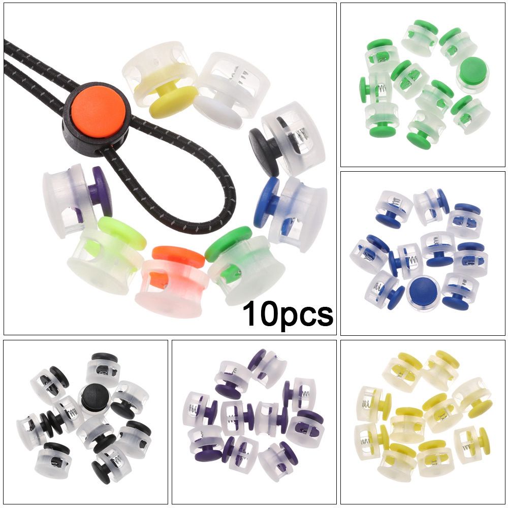 Set 10 nút chặn dây bằng nhựa 7mm x 17 x 16mm chuyên dụng