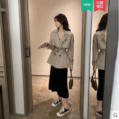 Áo khoác măng tô dáng ngắn áo trench coat - Kèm ảnh thật (HÀNG ORDER) | BigBuy360 - bigbuy360.vn