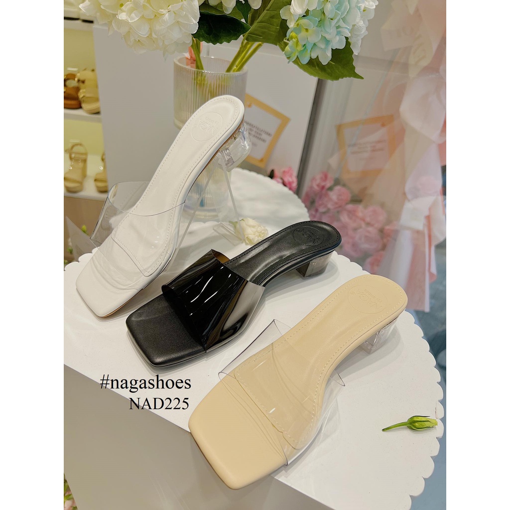 DÉP NAGASHOES QUAI TRONG MŨI VUÔNG CAO 4P NAD225