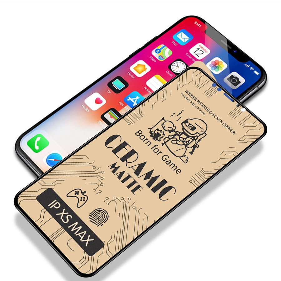 9D Full Màn AG Nhám Mờ Chống Vân Tay Kính Cường Lực Gốm Dẻo Bảo Vệ Màn Hình cho Iphone 13 Mini 13 Pro Max Chống Trầy chống bẩn không kính cường lực