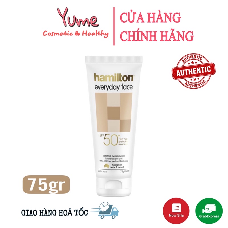 [Hàng order có bill]Kem chống nắng quang phổ rộng Hamilton Face suncreen 75gr