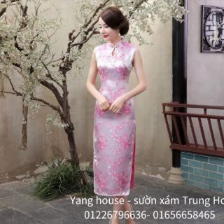 Sườn xám sát nách form dài
