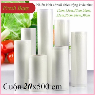 re0619 Cuộn túi hút chân không 1 mặt nhám 20x500cm - Túi nhám