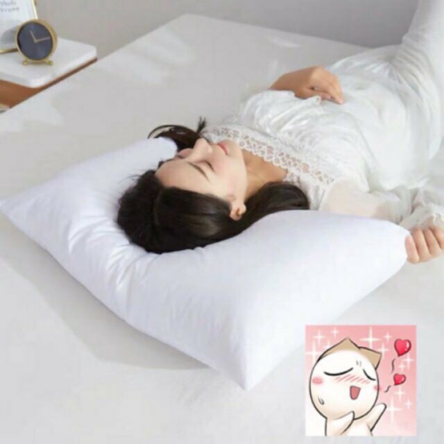 Ruột gối đầu kích thước 45x65(cm), bông hạt trắng tinh, êm mềm, nhẹ nhàng, thoải mái không gây đau cổ