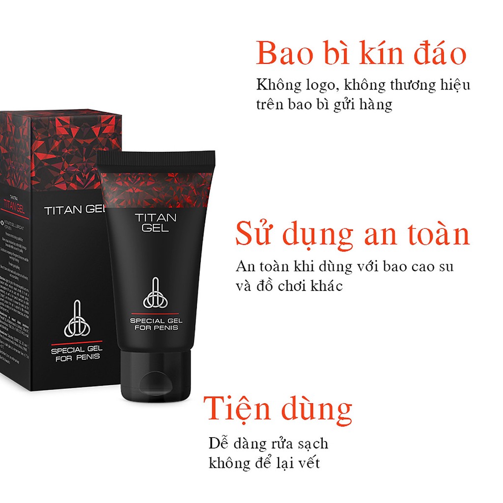 Gel bôi tăng kích thước dương vật Titan Gel Nga