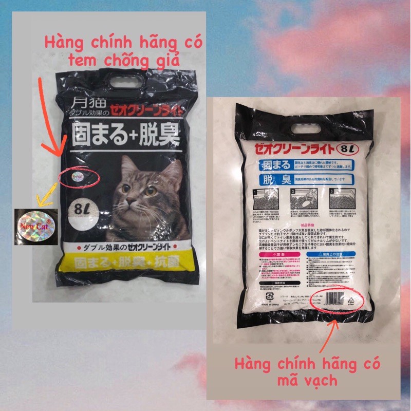 (HÀNG MOON CAT)Combo 1 tải 6 bao 330 Cát Nhật đen 8L