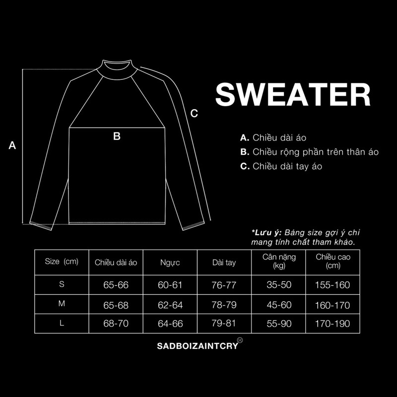 [Sadboiz Chính Hãng] Áo sweater tròng đầu SADTAGRAM SADBOIZAINTCRY