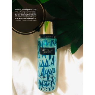 Xịt thơm toàn thân victoria’s secret aqua kiss shimmer( có nhũ lấp lánh) 250ml