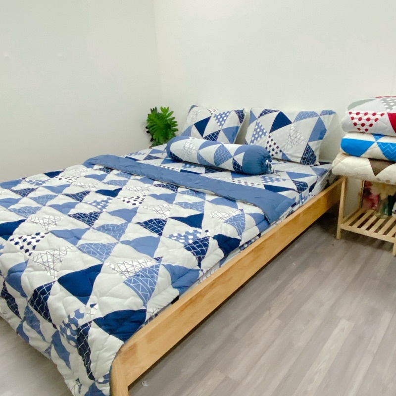 bộ drap thun hàn quốc mẫu tam giác (4 món) | BigBuy360 - bigbuy360.vn