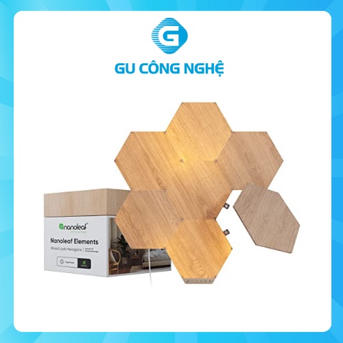 Nanoleaf Elements Hexagon Smarter Kit – Lục giác vân gỗ 7 ô đèn