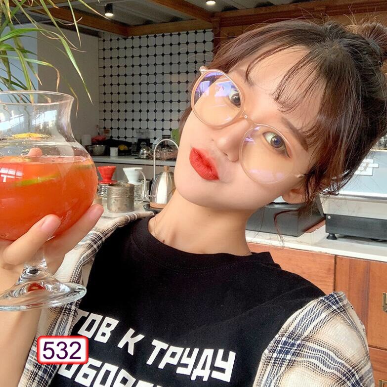 Mắt Kính Gọng Cận Siêu Cấp Gọng Tăm Form Tròn 532 Siêu Đẹp - Hazo