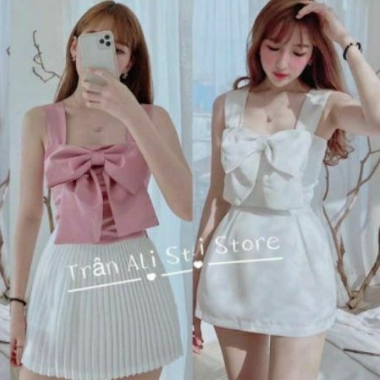 Áo sát nách dây bảng bự phối nơ to cao cấp