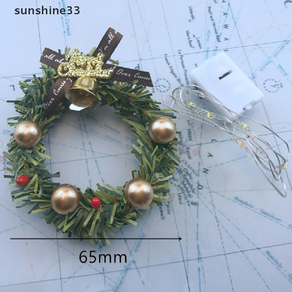 Vòng Hoa Có Đèn Trang Trí Nhà Búp Bê 1: 12 1 / 6