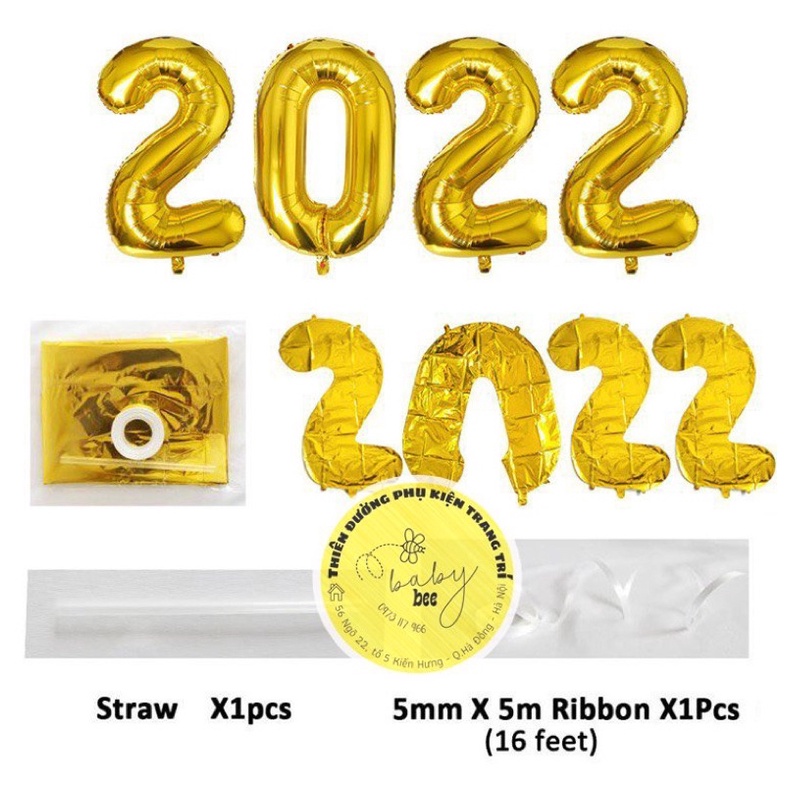 Bóng Trang Trí Chủ Đề Năm Mới (HAPPY NEW YEAR)