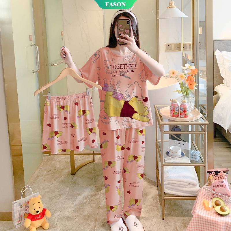 Bộ Đồ Ngủ Pijama In Hình Doraemon/Crayon/Maruko 2022 Thời Trang Cho Nữ-BX3843