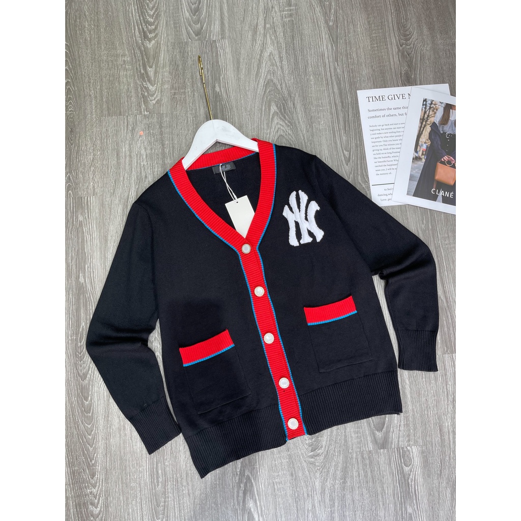 Áo Khoác Len Cardigan Phối Viền Kèm Logo Thương Hiệu Hàng Nhập Quảng Châu Cao  Cấp