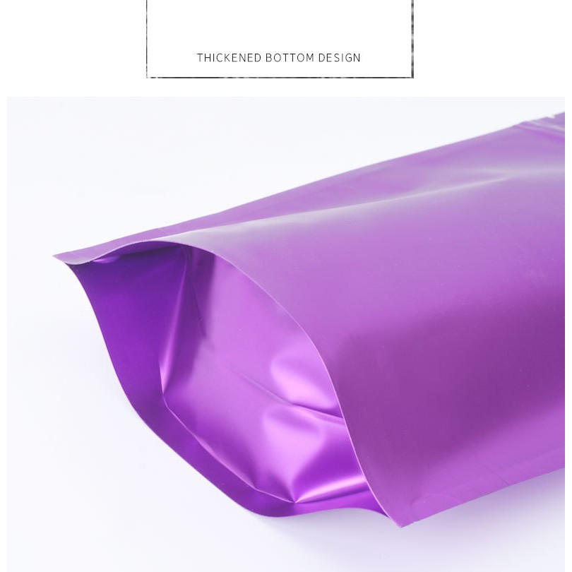100Pcs Túi Nhôm Mờ Nhiều Màu Mylar Túi Kéo Hai Mặt Túi Màu Tự Đứng Túi Có Thể Hàn Kín Nhiệt Colorful Matte Aluminum Foil Mylar Zipper Bag Double-Sided Color Bag Self Stand Heat Sealable Pouches