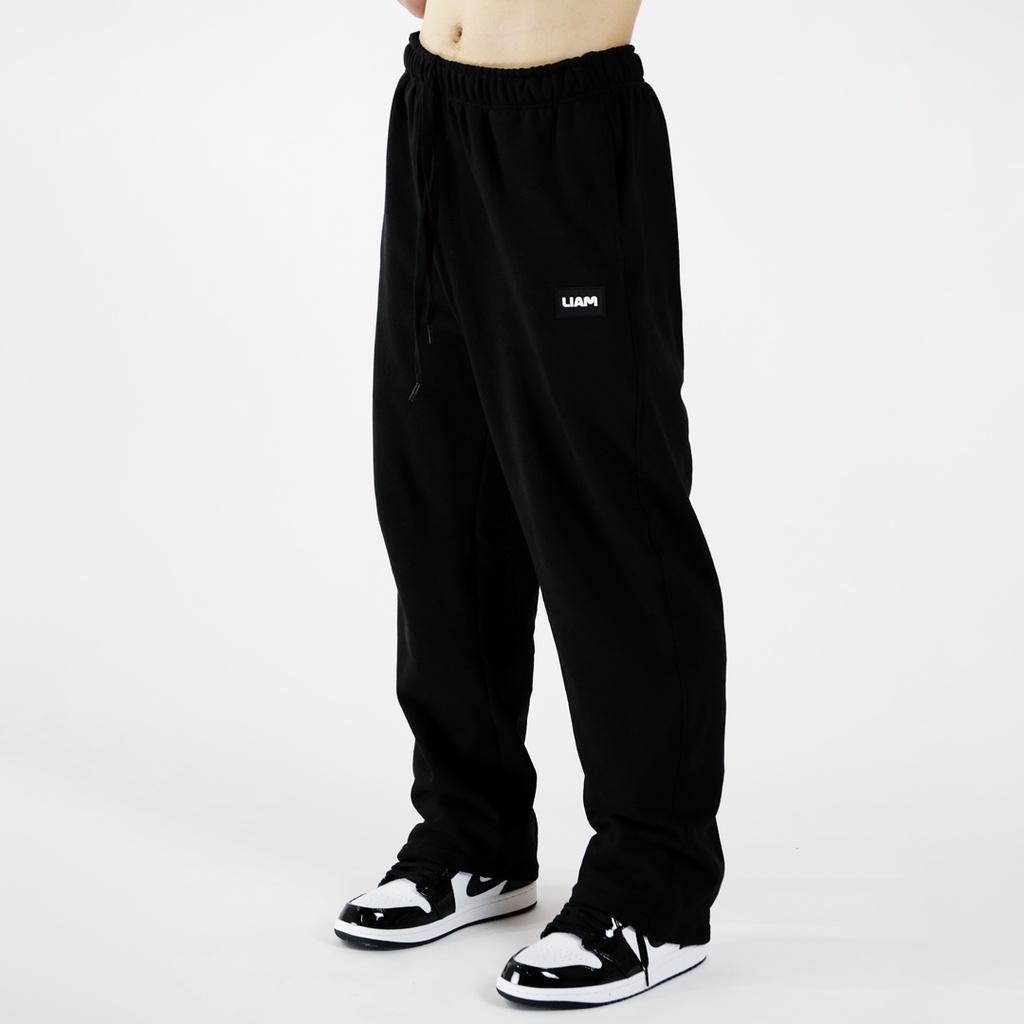 QUÀN DÀI MÀU ĐEN UNISEX &quot; LIAM BASIC &quot; VẢI 100% COTTON FRENCH TERRY DÀY - liamstudio