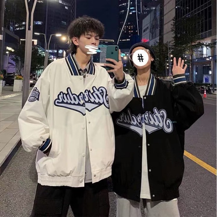 Áo khoác bomber nam nữ bomber jacket varsity vải gió dù 2 lớp form rộng unisex chữ STURDUR RÔ STORE  AK16