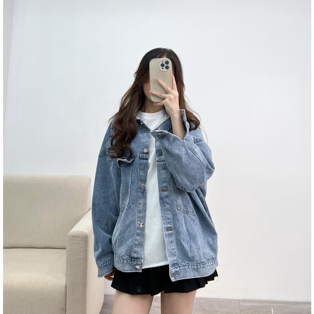 Áo khoác bò túi ngực chữ lưng WINTERHOLD hàng quảng châu Miho house