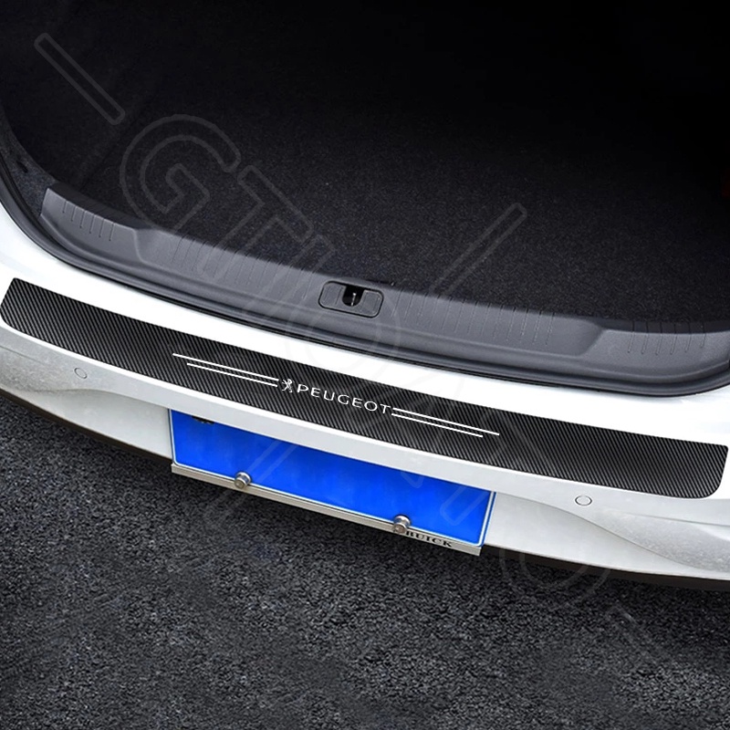 GTIOATO 1 Chiếc Sợi Carbon Dán Xe Bảo Vệ Cốp Sau Xe Hơi DáN ChốNg XưỚC Ô Tô Dán Cốp Xe Hơi Phụ KiệN Ô Tô Cho Peugeot 3008 2008 5008 208 Traveller