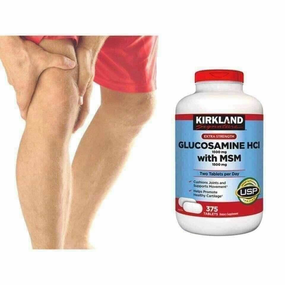 Viên uống bổ sung Glucosamine cho xương khớp - Kirkland Glucosamine HCl 1500mg with MSM