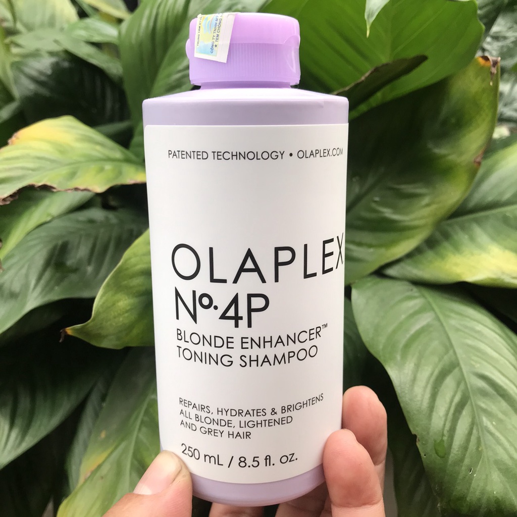 Dầu gội tím khử sắc tố vàng Olaplex No.4P Blonde Enhancer Toning Shampoo 250ml __
