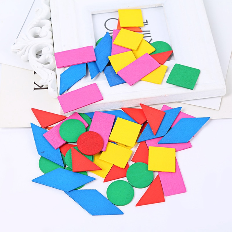 Bộ 50 miếng đồ chơi xếp hình bằng gỗ sáng tạo dành cho trẻ em