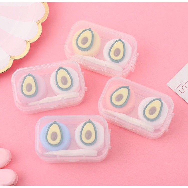 Hộp đựng lens bơ cute mini (inbox chọn mẫu)