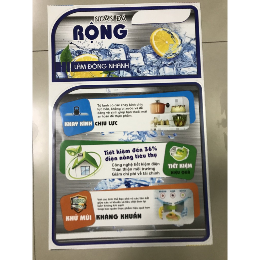 Miếng dán tủ lạnh không ghi thương hiệu - Tem dán tủ lạnh không ghi thương hiệu
